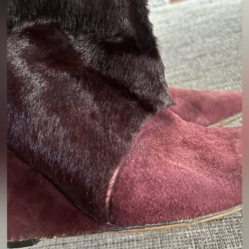 Isabel Marant Women’s Suede Fur Lazio Wedge Boots Sz 38 US Sz 7 - Picture 7 of 16
